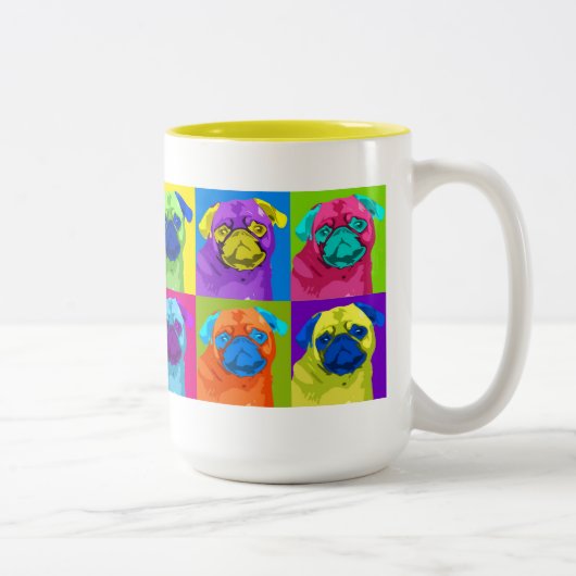 geïnspireerde Mok Pug (Rechts)