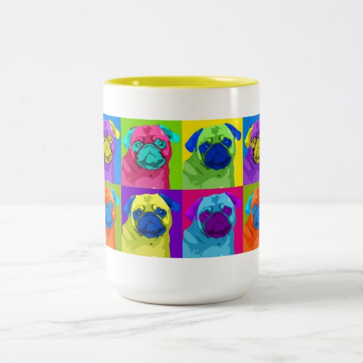 geïnspireerde Mok Pug (Center)