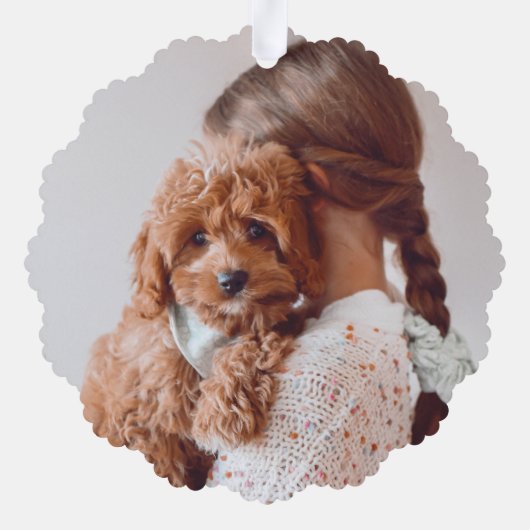  geïnspireerde Monogram Vakantie Kaart Ornament (Achterkant)