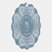 geïnspireerde Monogram Vakantie Kaart Ornament (Rechts)