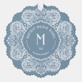  geïnspireerde Monogram Vakantie Kaart Ornament (Voorkant)