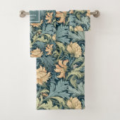 geïnspireerde Morris Style gepersonaliseerde bloe Bad Handdoek (Insitu)