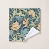 geïnspireerde Morris Style gepersonaliseerde bloe Bad Handdoek (Wasdoekje)