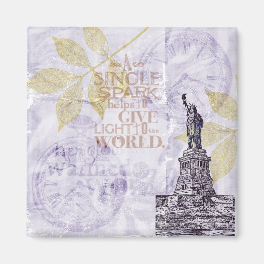 Geïnspireerde New York Liberty Magneet (Voorkant)