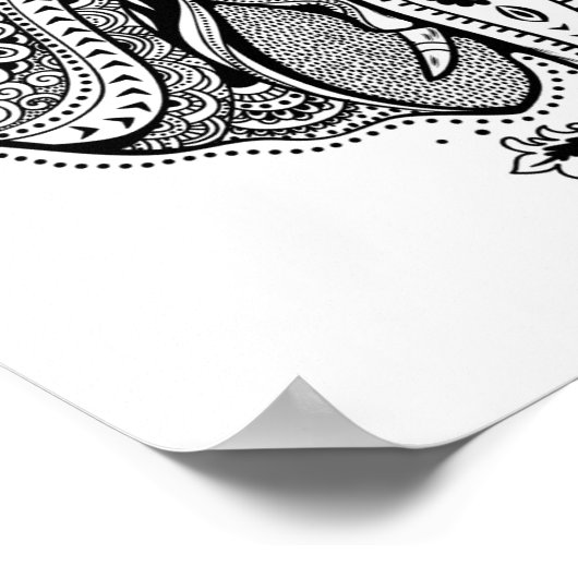 Geïnspireerde olifant 2 poster (Hoek)