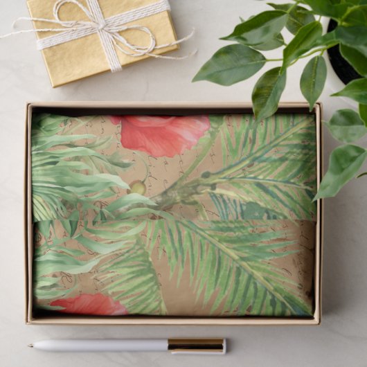  geïnspireerde olifant & rode klaprozen Decoupage Tissuepapier (Geschenk)