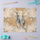  geïnspireerde olifant & witte rozen Decoupage Tissuepapier (Craft)