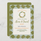  geïnspireerde Oranje bruiloft uitnodiging (Voorkant / Achterkant)