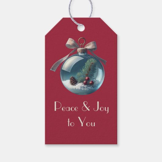 -geïnspireerde Ornament kerstcadeau Tags Cadeaulabel (Voorkant)
