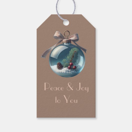 -geïnspireerde Ornament kerstcadeau Tags Cadeaulabel (Voorkant)