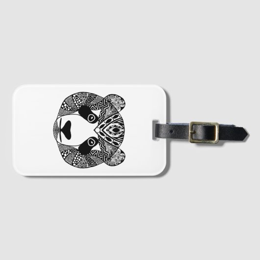 Geïnspireerde Panda Bagagelabel (Voorkant (horizontaal))