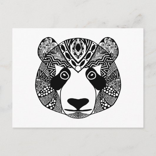 Geïnspireerde Panda Briefkaart (Voorkant)