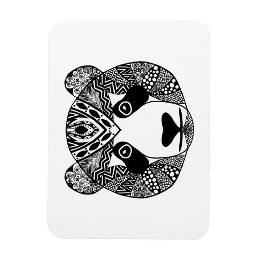 Geïnspireerde Panda Magneet (Verticaal)