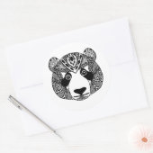 Geïnspireerde Panda Ronde Sticker (Envelop)