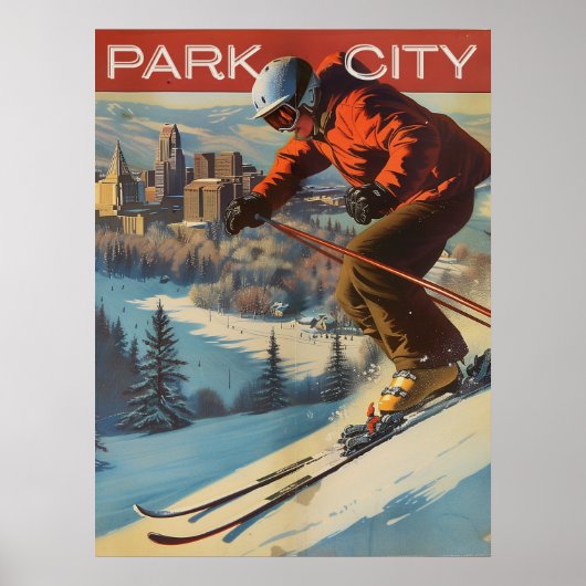  geïnspireerde Park City Travel Poster (Voorkant)