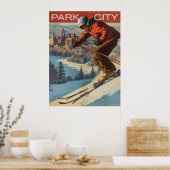  geïnspireerde Park City Travel Poster (Keuken)