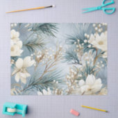  geïnspireerde pastel winterblauwe bloem tissuepapier (Craft)