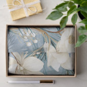  geïnspireerde pastel winterblauwe bloem tissuepapier (Geschenk)