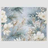  geïnspireerde pastel winterblauwe bloem tissuepapier (Voorkant)