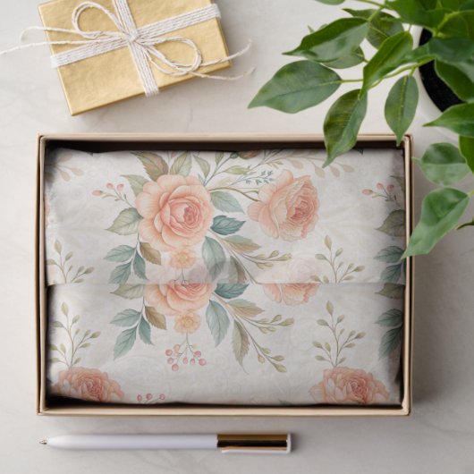  geïnspireerde pastelbloemen Decoupage Tissuepapier (Geschenk)