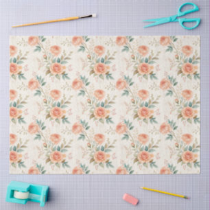 geïnspireerde pastelbloemen Decoupage Tissuepapier