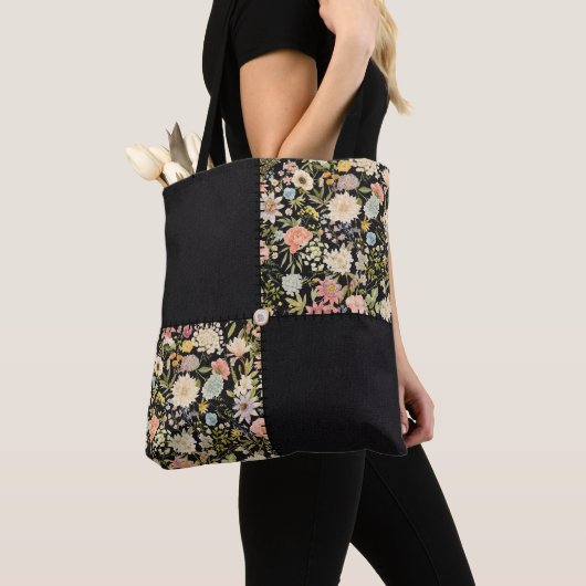 geïnspireerde patchwork quilt tote bag (Dichtbij)