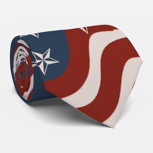  geïnspireerde patriottische sterren en strips-Str Stropdas (Opgerold)