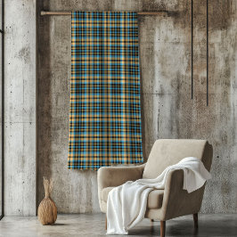 -geïnspireerde Plaid Deken Blauw Geel voor Man