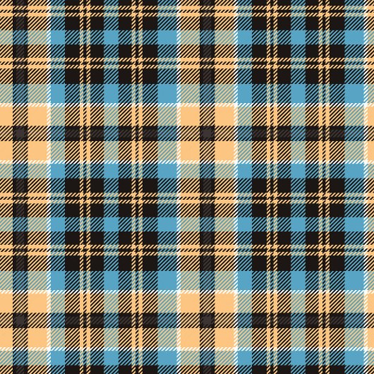 -geïnspireerde Plaid Deken Blauw Geel voor Man