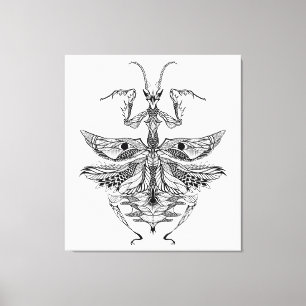 Geïnspireerde Praying Mantis 6 Canvas Afdruk