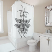 Geïnspireerde Praying Mantis Douchegordijn (In situ)