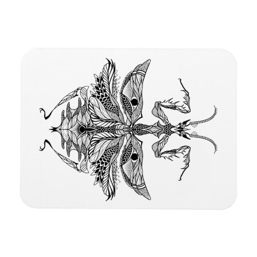 Geïnspireerde Praying Mantis Magneet (Horizontaal)