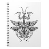 Geïnspireerde Praying Mantis Notitieboek (Voorkant)