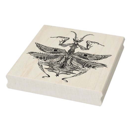 Geïnspireerde Praying Mantis Rubberstempel (Stempel)