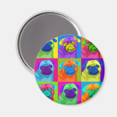 geïnspireerde Pug Magnet (Voorkant / Achterkant)