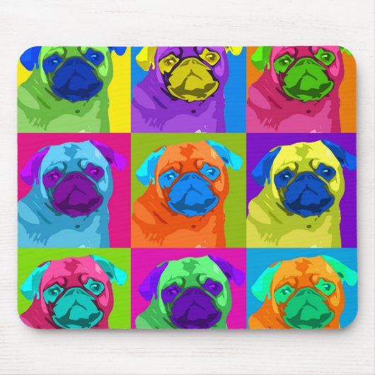 geïnspireerde Pug Mousepad Muismat (Voorkant)