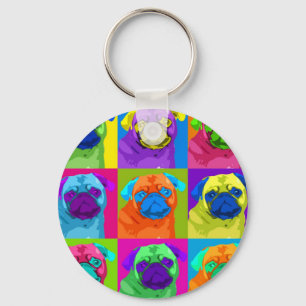 geïnspireerde Pug-Sleutelhanger Sleutelhanger