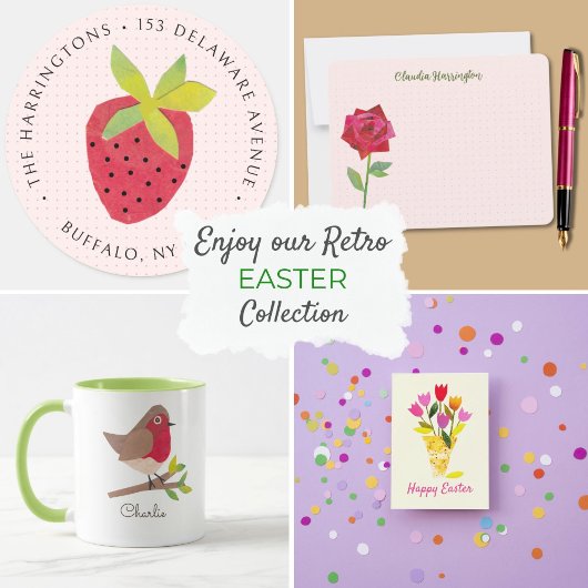 -geïnspireerde Red Rose Retro stijl Originele kuns Notitiekaartje