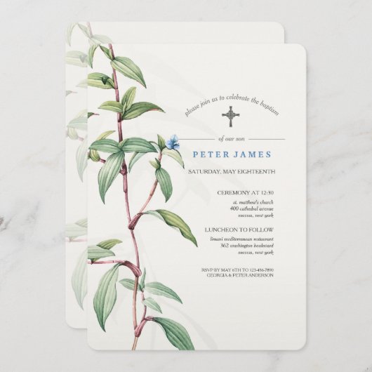 Geïnspireerde religieuze uitnodiging (Voorkant / Achterkant)