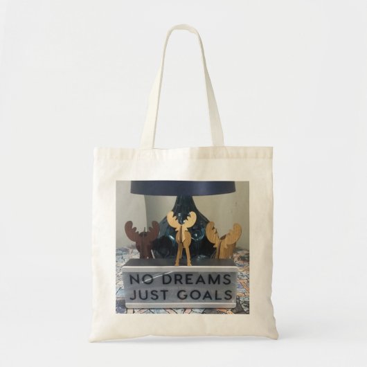 Geïnspireerde rendierdromen: een Motivatie vakanti Tote Bag (Voorkant)