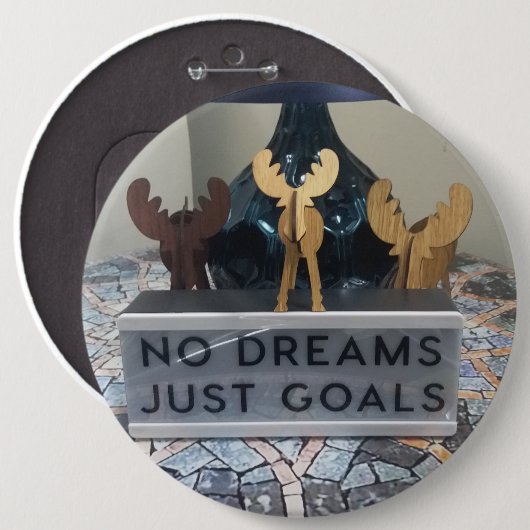 Geïnspireerde rendierdromen ronde button 6,0 cm (Voorkant /achterkant)