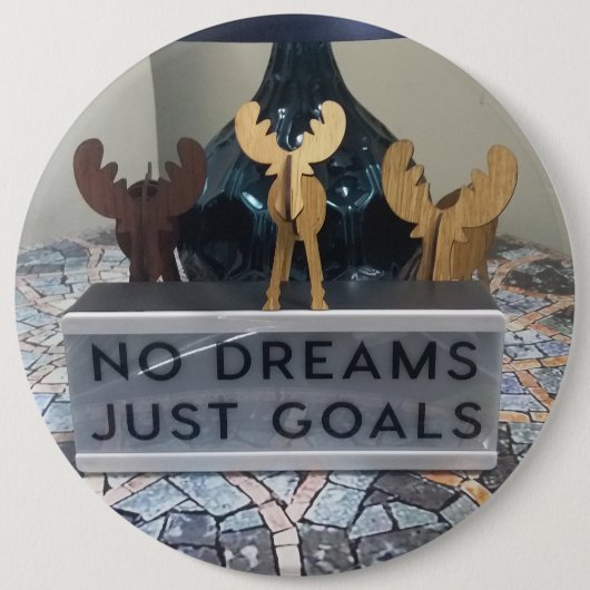 Geïnspireerde rendierdromen ronde button 6,0 cm (Voorkant)