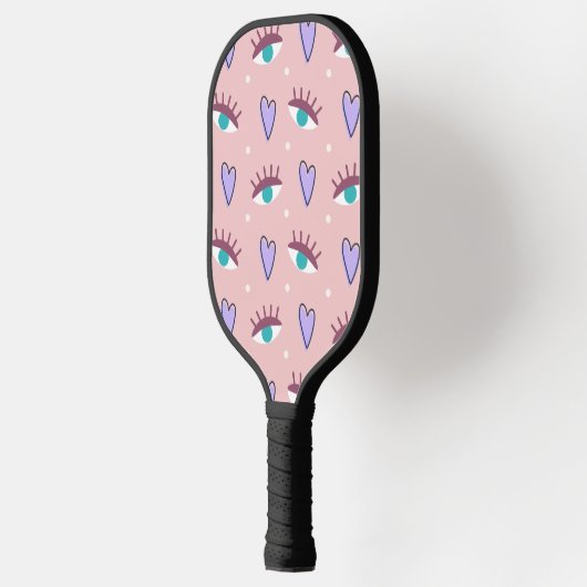  geïnspireerde retro oogjes naadloos patroon pickleball paddle (Links)