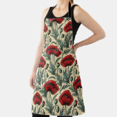 -geïnspireerde rode papaver schort (Insitu)