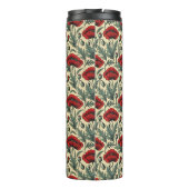 -geïnspireerde rode papaver thermosbeker (Achterkant)