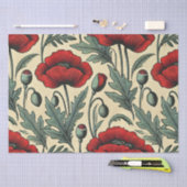 -geïnspireerde rode papaver tissuepapier (Craft)