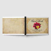  geïnspireerde rode rozen en gouden bruiloft gastenboek (Volledig)