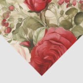 geïnspireerde rode rozen & vlinders tissuepapier (Detail)