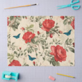  geïnspireerde rode rozen & vlinders tissuepapier (Craft)