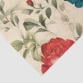  geïnspireerde rode rozen & vlinders tissuepapier (Detail)
